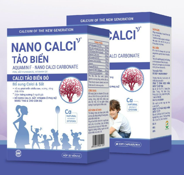 Nano Calci Tảo Biển V+ 30 viên+ 60 viên