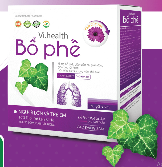 Vihealth Bổ phế 20 gói x 5ml